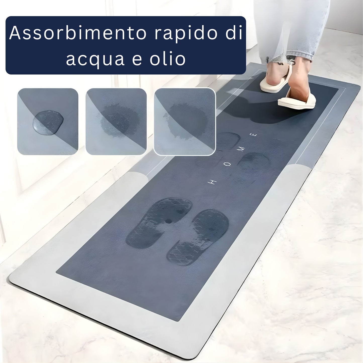 Tappetino da Cucina Antiscivolo Impermeabile