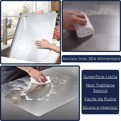 Tagliere in Acciaio Inox Antibatterico